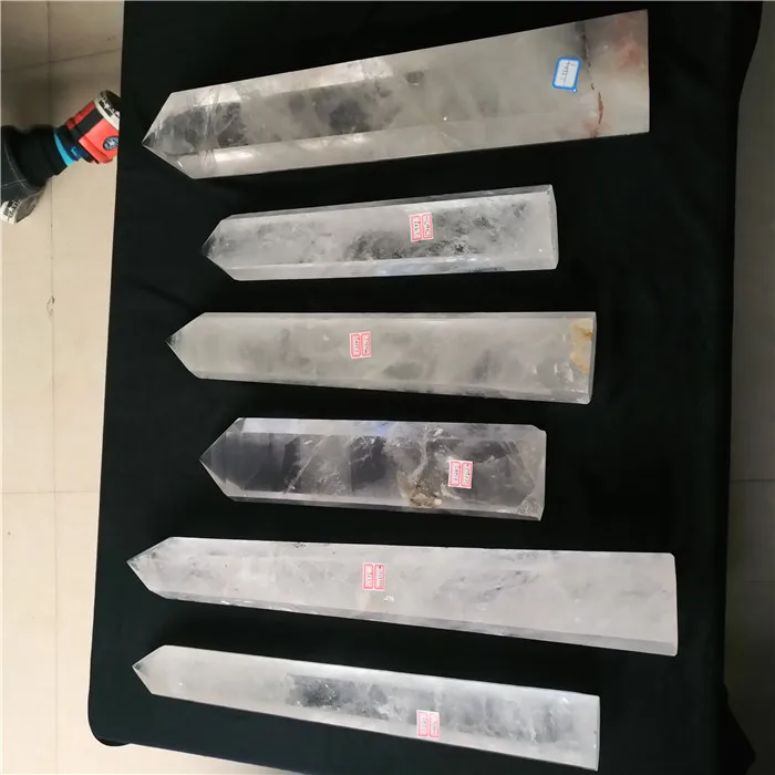 big size natural clear quartz crystal towers long and thin crystal wands