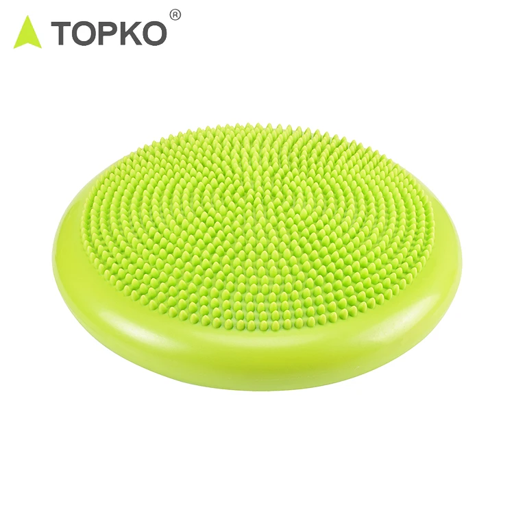 TOPKO Professional training Inflated Stability Wobble Cushion Trainer Board with Pump balance cushion