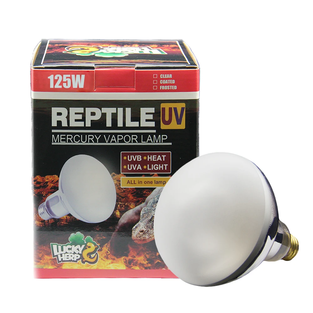 Reptile Solar glo bulb mercury vapor lamp uva uvb 125w 160w warm light for terrarium and tortoise