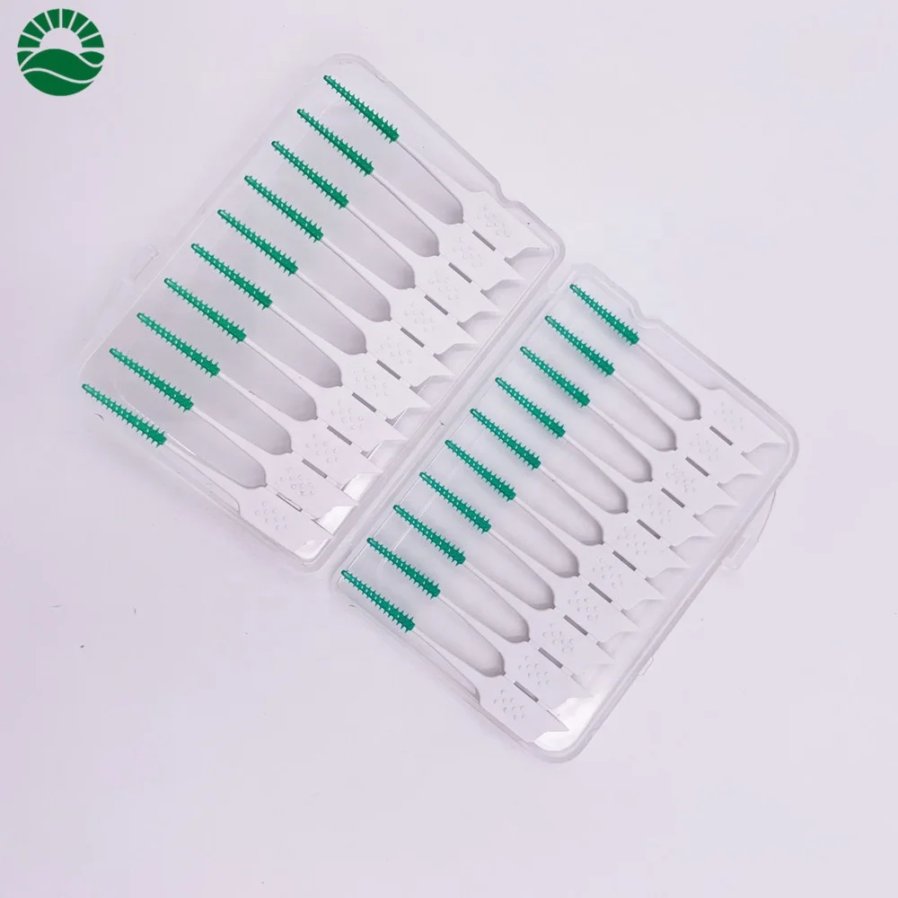 
New Disposable Interdental Brush Dental Floss Picks Ended Rubber Toothpick 