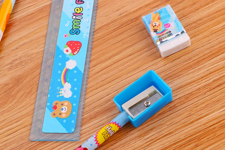 China school stationery items list with price picture cute cartoon kids stationery set back to school kawaii school supplies set