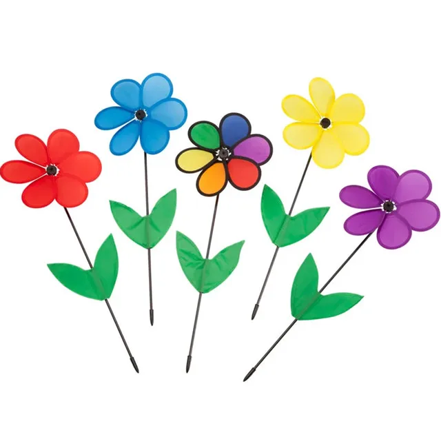 100% factory hot sales kid toy polyester windmill toy pinwheel windmill