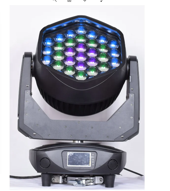 LED RGBW 37X15W Wash Zoom Moving Head 11/16/22/38CH 16 bit