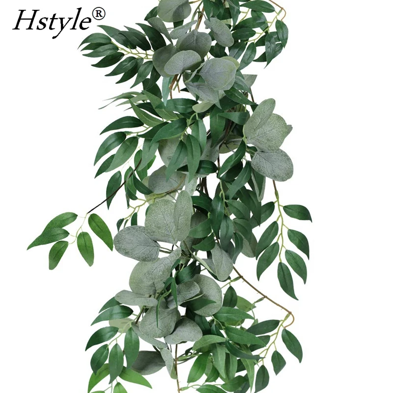 6.5 Feet Artificial Eucalyptus and Willow Vines Leaves for Greenery Wedding Party Garland and Floral Arrangement  FZH330