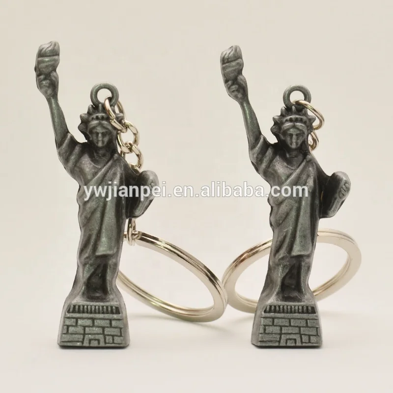 3D USA New York Statue of Liberty Keyring Metal Carabiner Tourist Souvenir Keychain