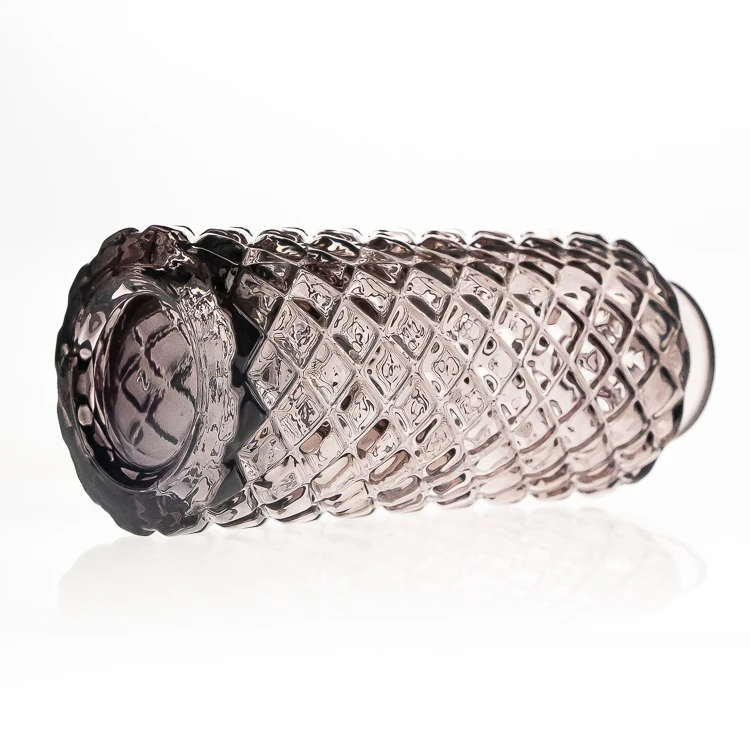 Home Decorative Wholesale 150ml 5oz Engraving Colorful Crystal Glass Perfume Diffuser Vase Bottle with Stopper