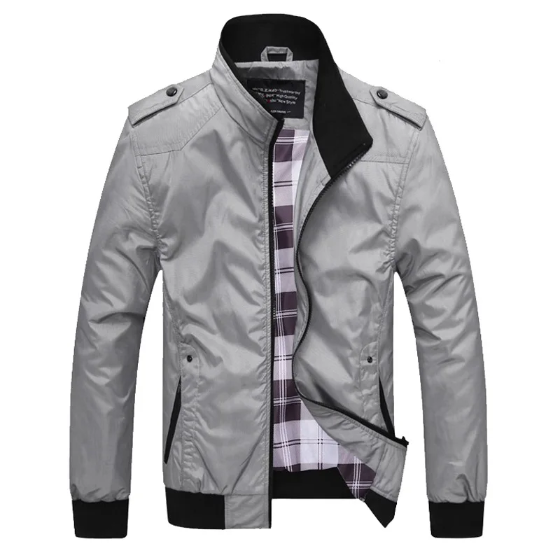 
New fashion Men factory supply british style solid color collar jacket with wholesale price 