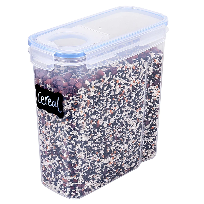 4L(135OZ) 4pack Plastic Large  Airtight Cereal Food Storage Container Set Sealed Food Container For Kitchen Storage