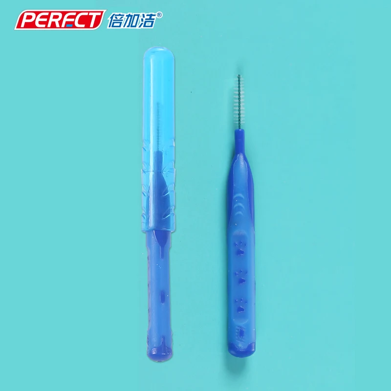 Orthodontic Dental I-shape Interdental Brush with Cap Adults