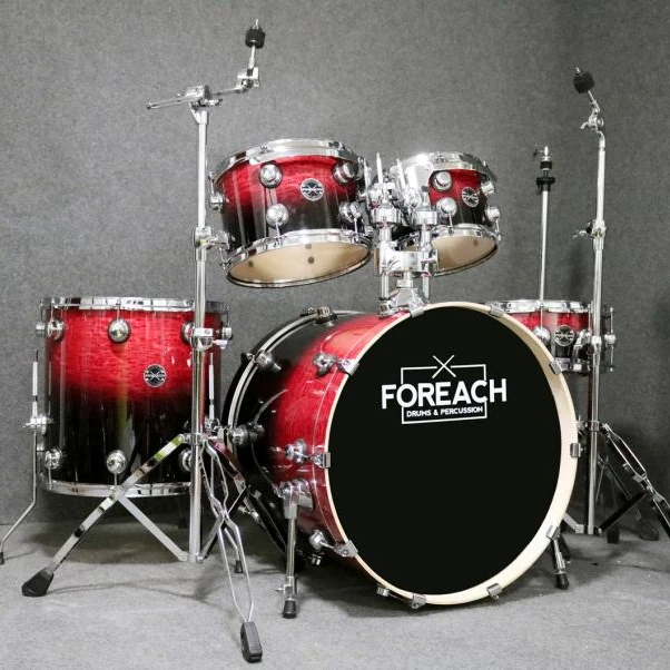 
Hot Sale FOREACH Lacquer Drum Set Drum Kit 