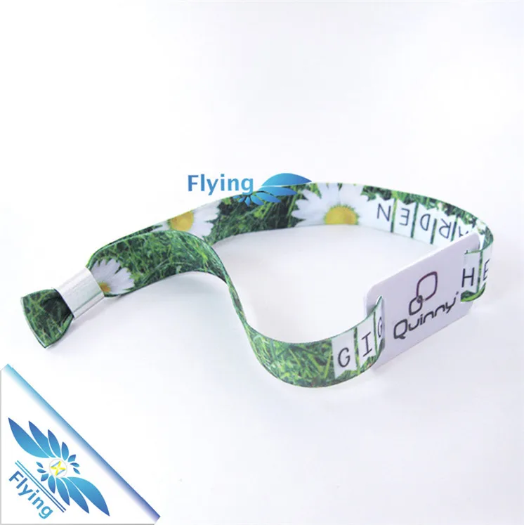 Unique QR Code Festival RFID Fabric Wristband / Bracelet for Music Event
