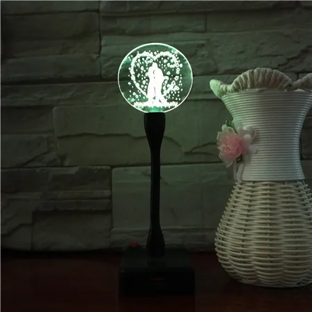
Home decor 3D acrylic night light USB lamp-touch switch 7 color light For baby room 