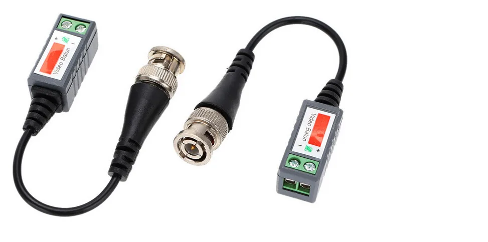 BNC UTP Cat5/5e/6 BNC Video Balun Transceiver Adapter Transmitter for HD 720P 1080P
