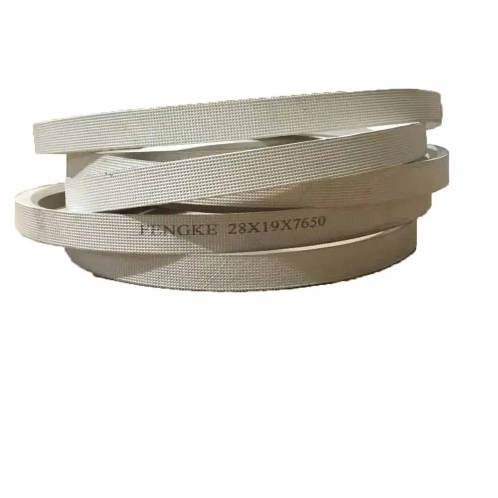 Белые резиновые ремни верхний нажимной ремень 28x19x7650 для деревообрабатывающих станков