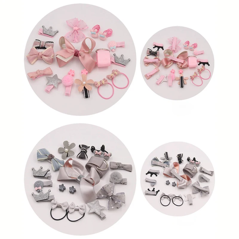 wholesale fashion handmade baby kid girl cute hair clip set lovely kids hair accessories