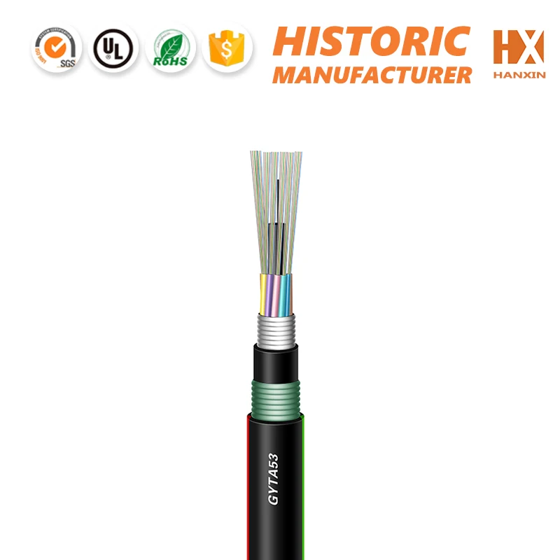 32/48/96 core одномодовых волокон волоконно-оптический кабель gyfts открытый кабель для видеонаблюдения использование Интернета