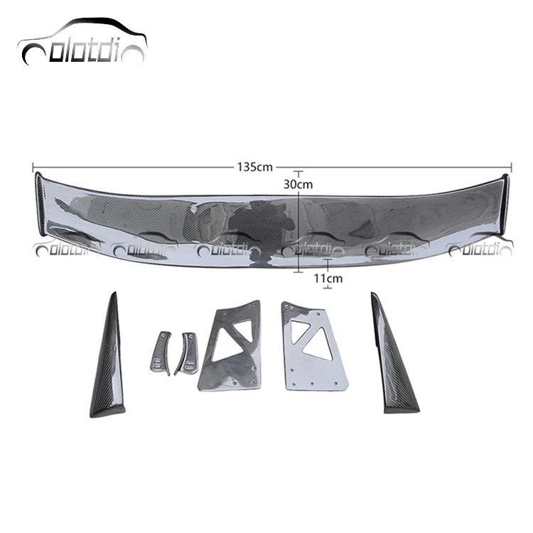 MG Style Carbon Fiber Boot Lip Rear Trunk Wing Ducktail High Kick Spoiler Lip for Honda Civic 8th FD2R