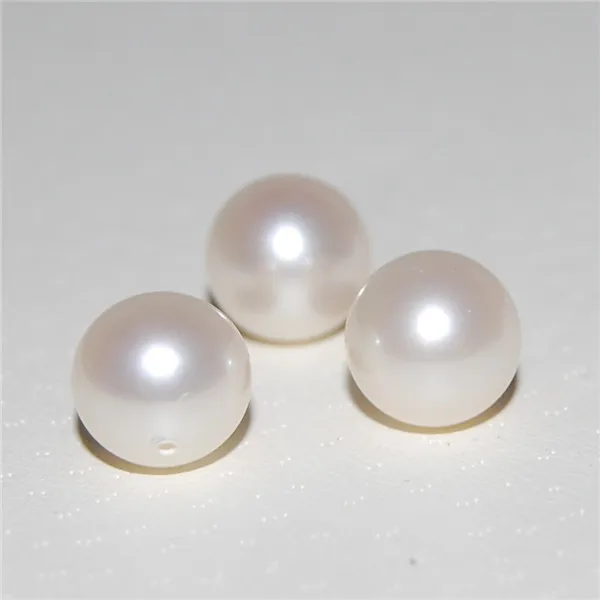 
7.5-8mm AAA grade best quality half drilled round loose freshwater pearl for jewelry 