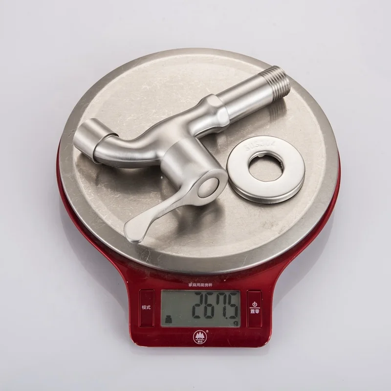 
KEDAH direct factory supplier brushed nickel bibcock 304 stainless steel bib tap 