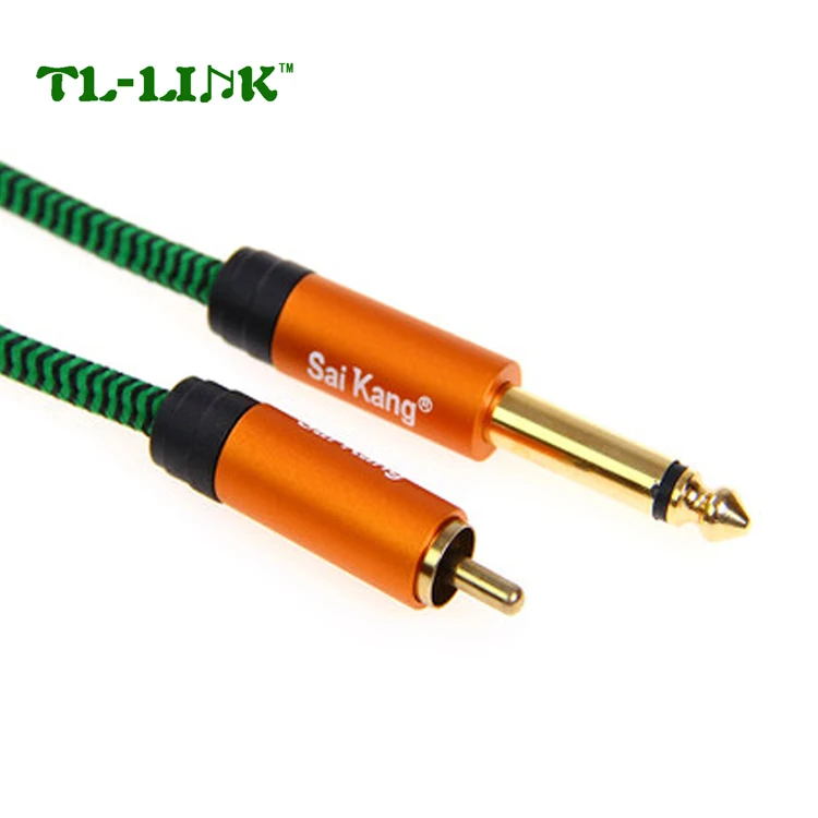 Высокое качество позолоченный 6.5 мм к rca кабель мужчинами HD аудио кабель