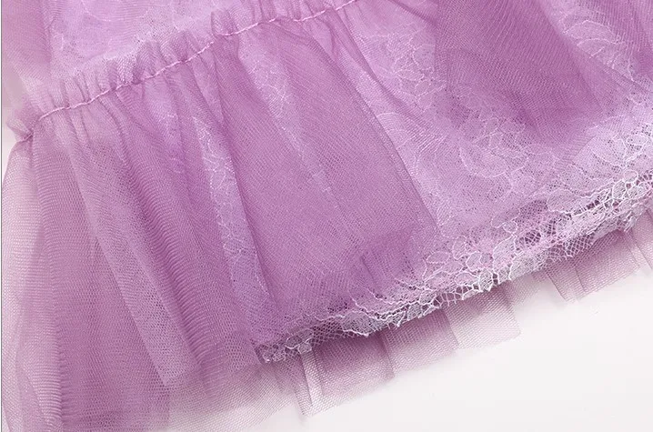 2022 New Fashion Women With Lining Bow Mesh Lace Patchwork Long Skirt Dress Elastic Waist Solid Color Sweet Casual Bubble Skirt