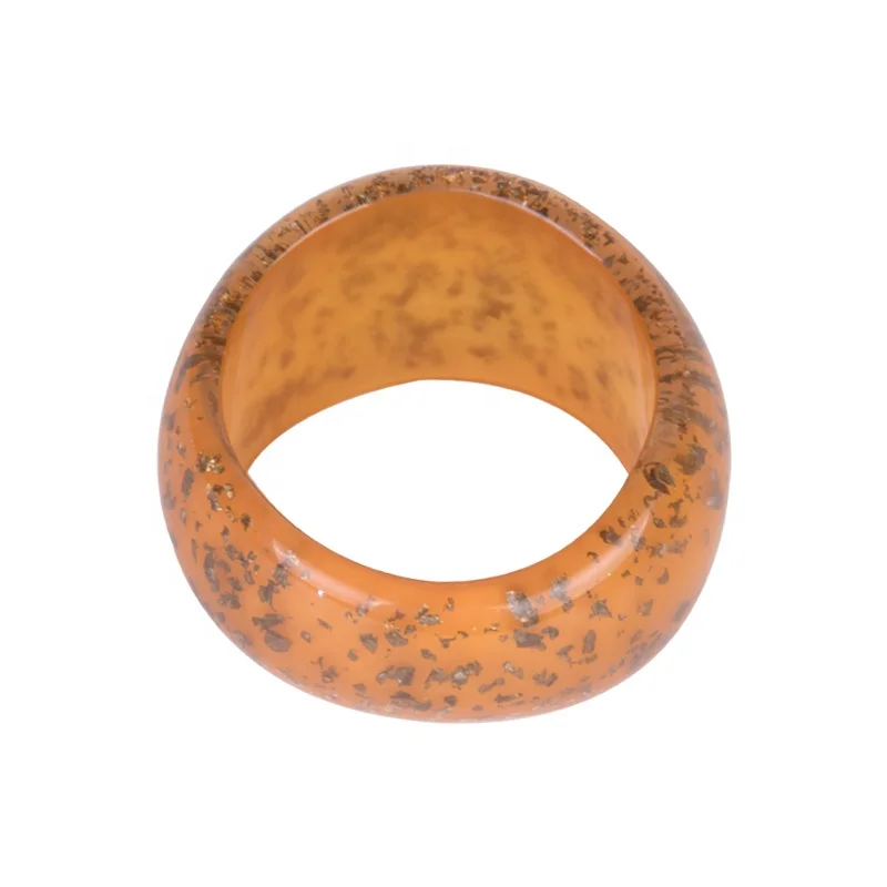 Wholesales Gold Glitter Sequins Colour  Big Size Irregular Polygon Resin Bangle