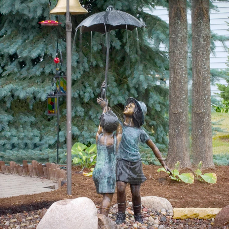 Popular Designs metal craft bronze children statue sculptures