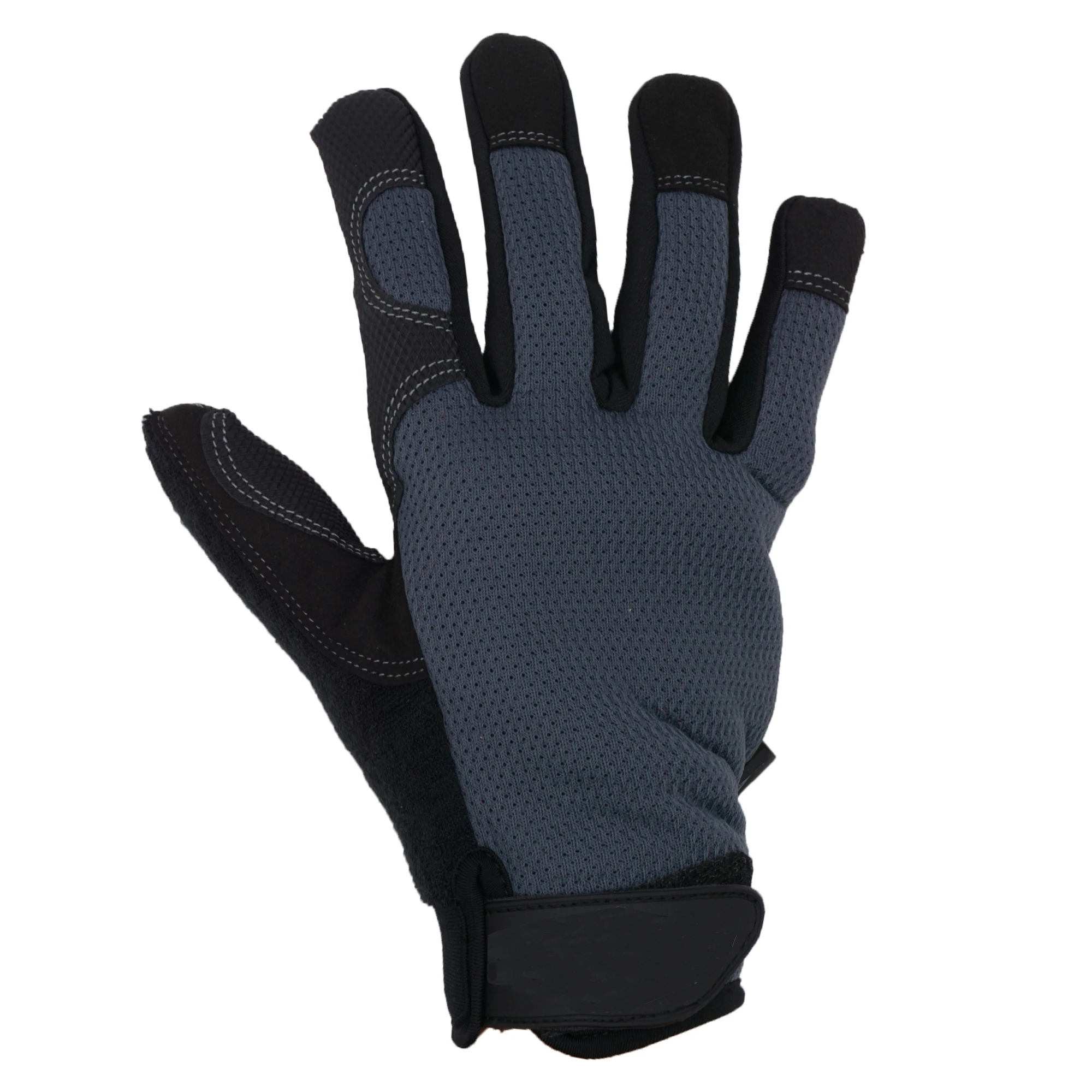 PRI PU fabric Vibration-Resistant mesh gloves touch screen work safety mechanic gloves