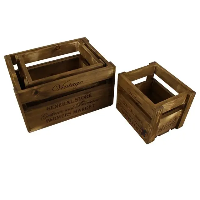 Direct factory manufacture TIMBER bulk wooden crate wood slat box