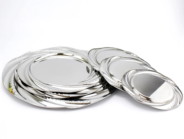
Stainless steel 410 jade leaf pearl decoration plate/tray/dish 