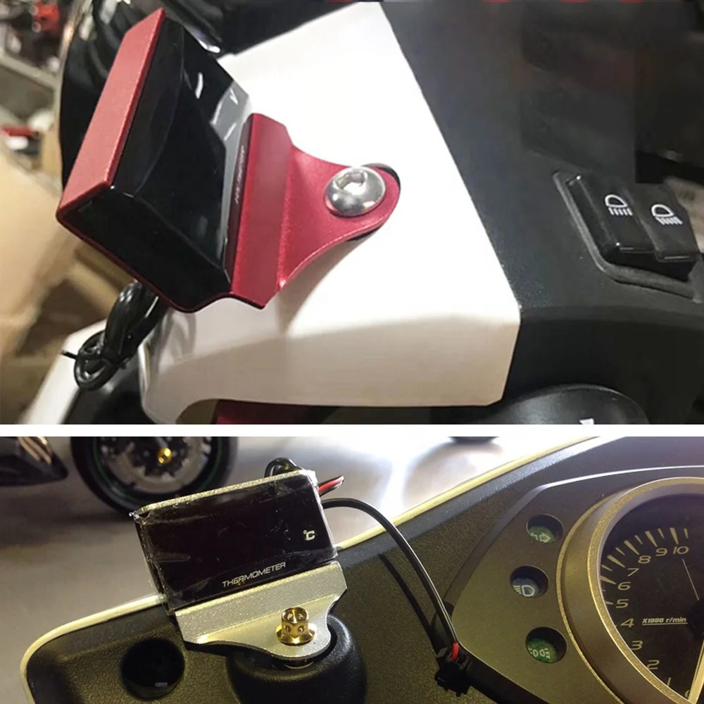 Universal Kosos Mini Digital Square LCD Display RPM Meter Mounting Bracket Tachometer Gauge for CBR GSXR YZF