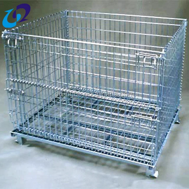 Евро склад recycle стандартный металлический провод сетки оцинкованная клетка для хранения