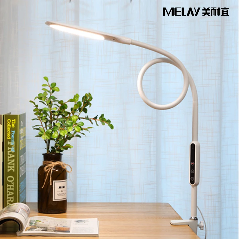 Office Lighting Flexible 5 Grades of Brightness and Color Tmeparature Remote Control Reading Clip Lamp Table Lamp With Clamp