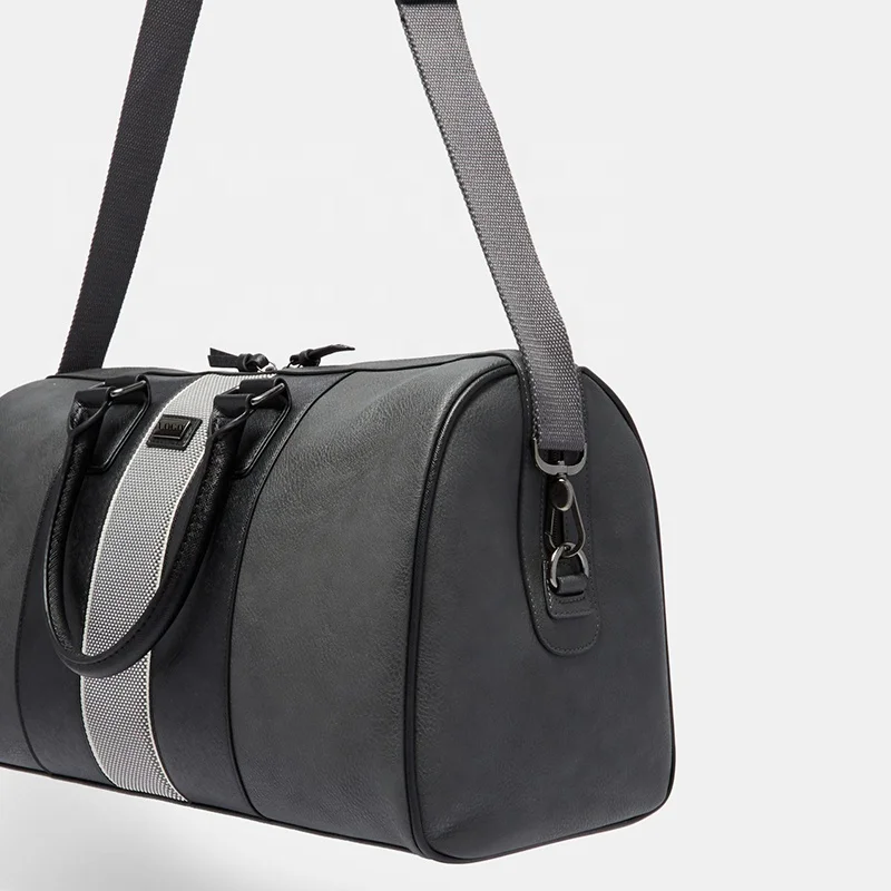 Custom Large Capacity Outdoor Girls Shoulder Duffel Travel Bag Leather Men