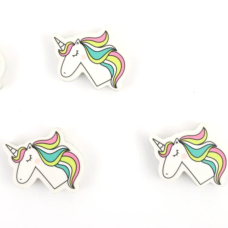 Brilliant Quality Pencil Colorful Unicorn Shape Custom Eraser