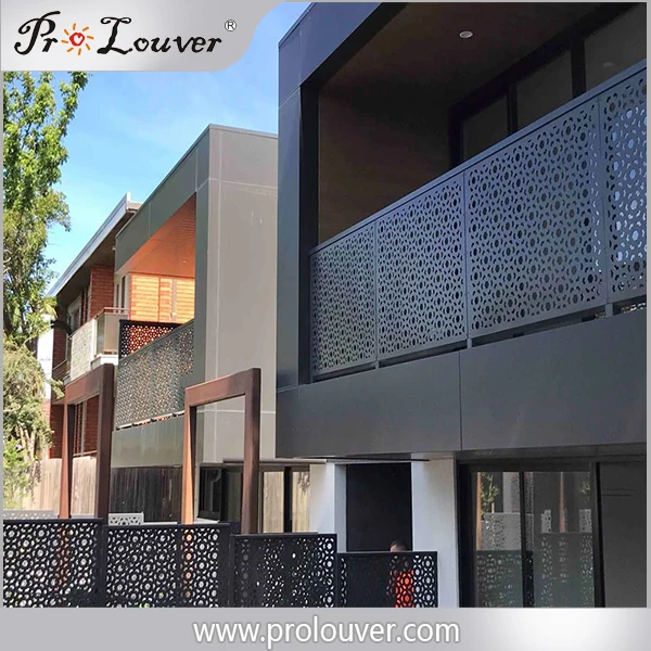 8mm/10mm/15mm/20mm/25mm thick CNC laser cutting aluminum perforated facades