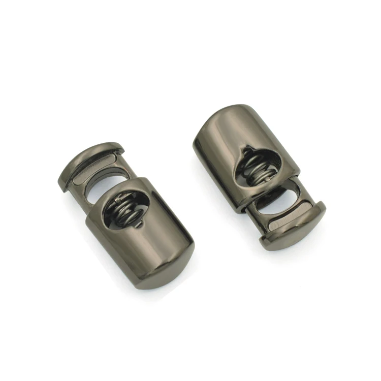 Adjustable metal lock clothes drawstring spring stopper metal cord end lock stopper