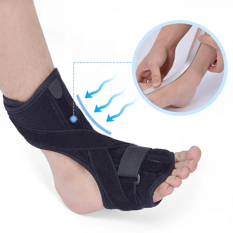 Copper Compression Plantar Fasciitis stretches Night Splint Support Sleep, Recovery