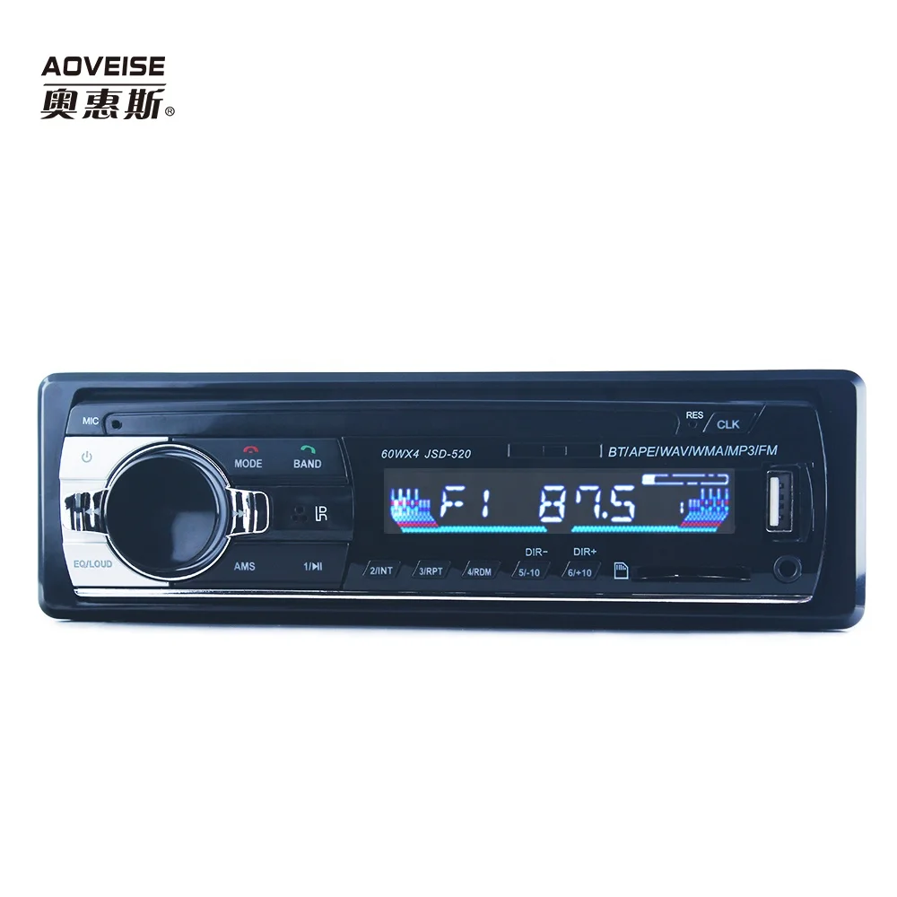 car MP3 players audio system with remote control BT FM AUX USB SD [AOVEISE]