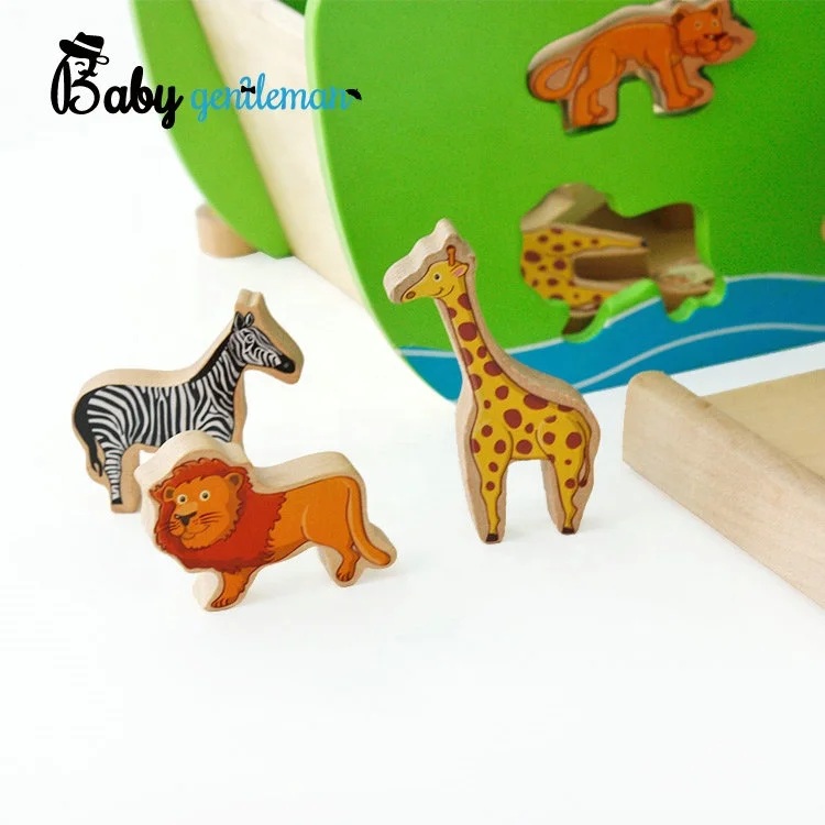 2019 Buy Now educational wooden noahs ark toy for kids Z12078D