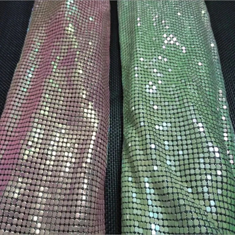 Metal drapery mesh curtain high quality chain for bag cloth accessory glitter sequin wall panels