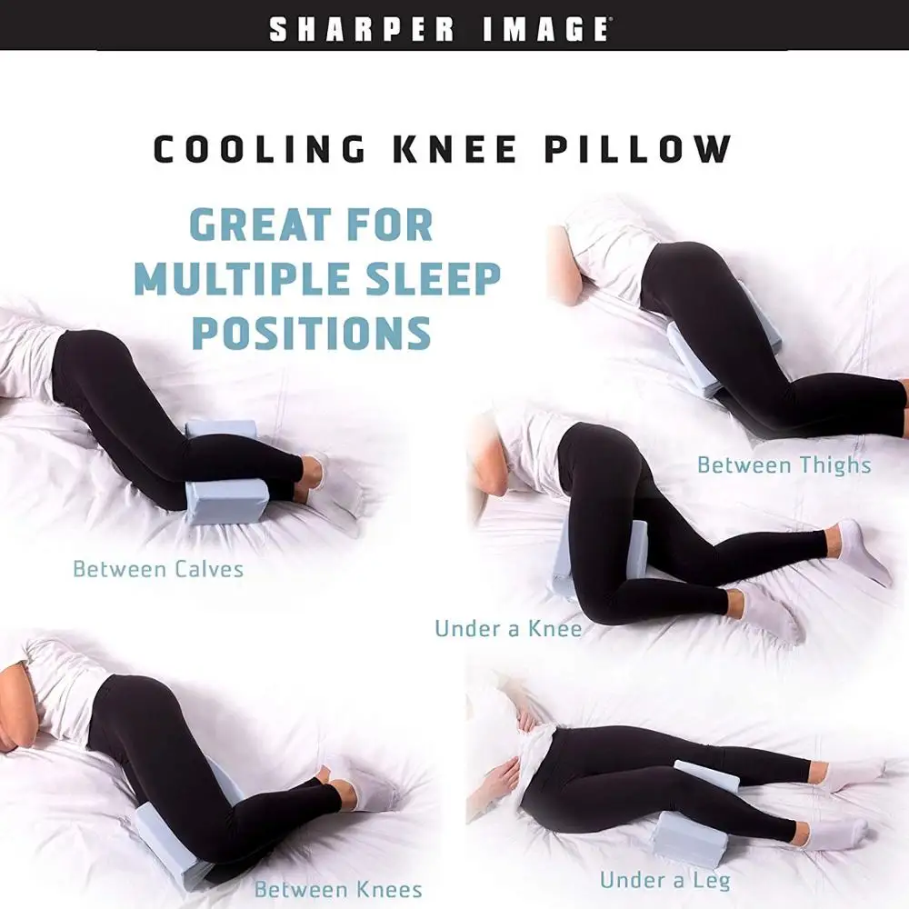 Colling Bamboo Charcoal Memory Foam Knee Pillow Cooling Gel Knee Pillow