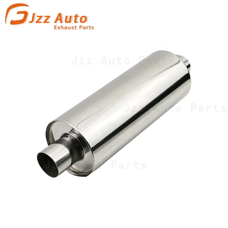 jzz high quality Stainless Steel universal exhaust muffler silver silencer