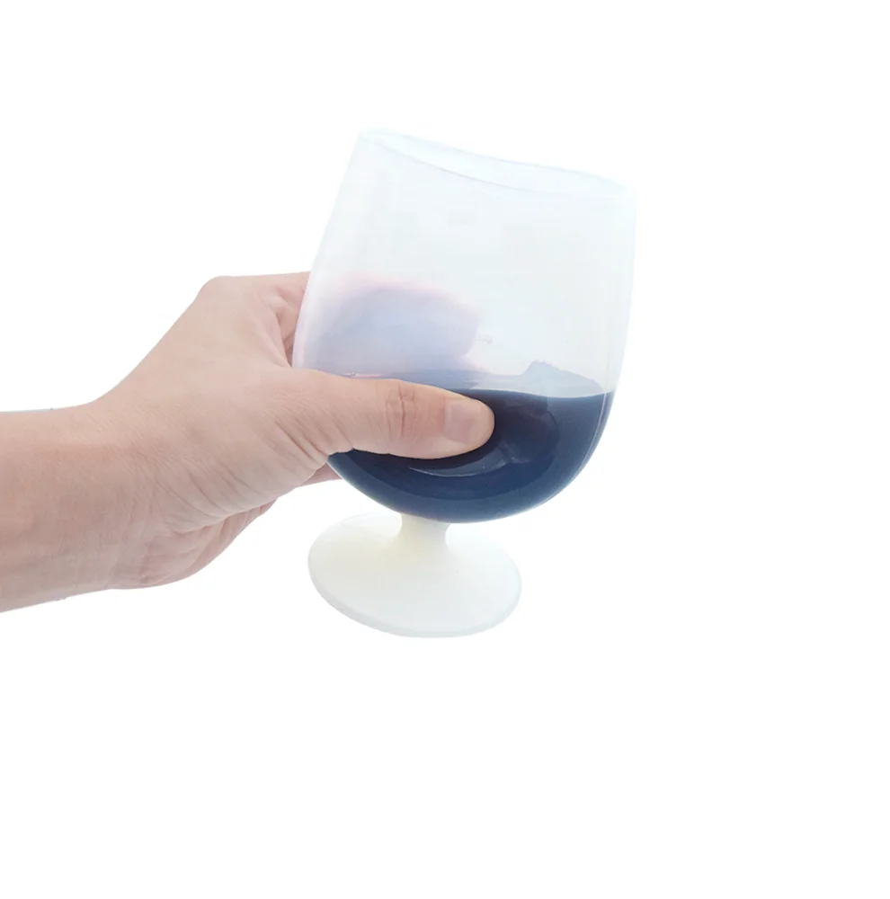 silicone cup Silicone Wine Glasses  With Matching Silicone Straws