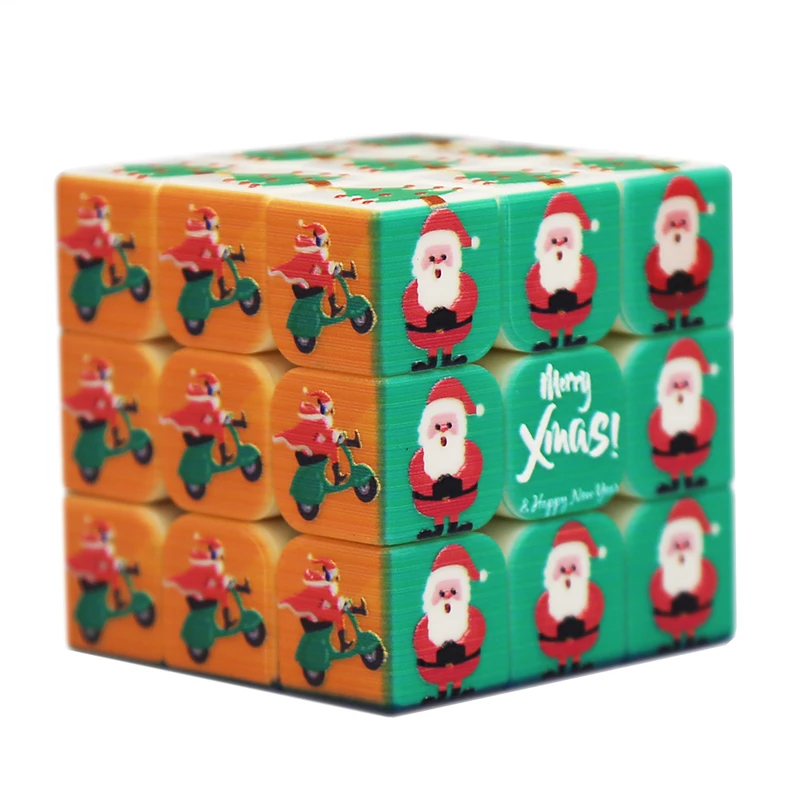 C0004A Custom Square Baby Ruby Plastic Magic Speed Cube Puzzle Toy