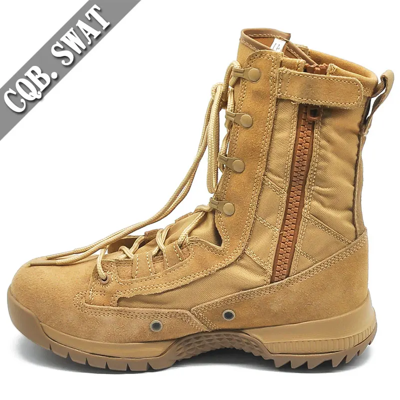 Tactical Combat Boot and Outdoor Training Boot EVA Winter Shoes Mesh Fabric Professional Winter Shoes for Men Rubber YKK Zipper