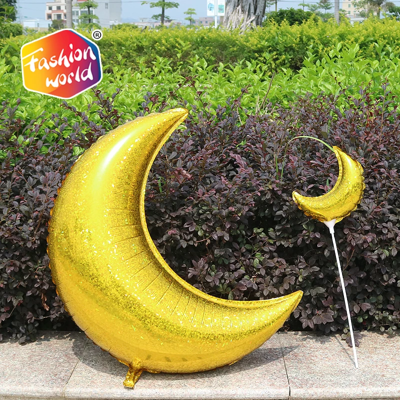 
36 inch Silver Laser Moon Aluminum Foil Balloon For Wedding Holiday Party Decoration 