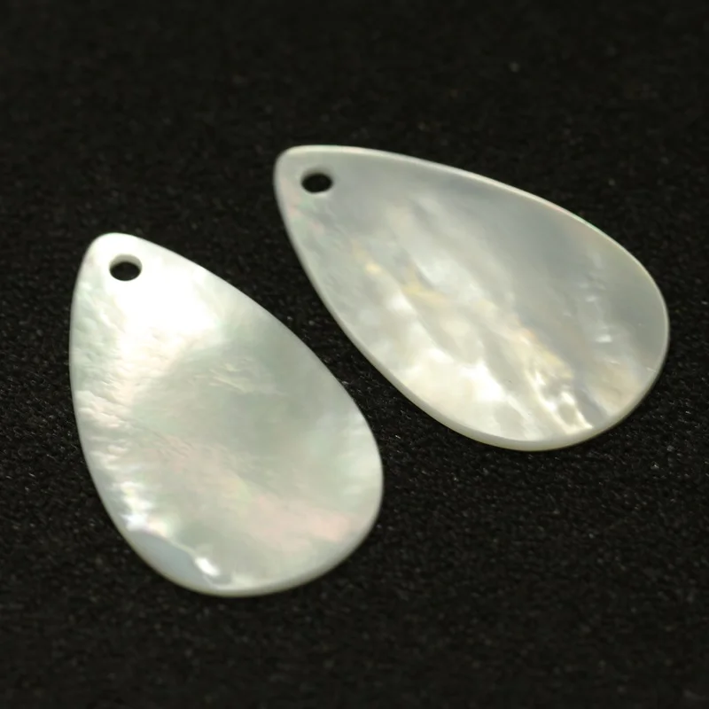 Customize various sizes white shell pear drop shape mother of pearl for jewelry pendant