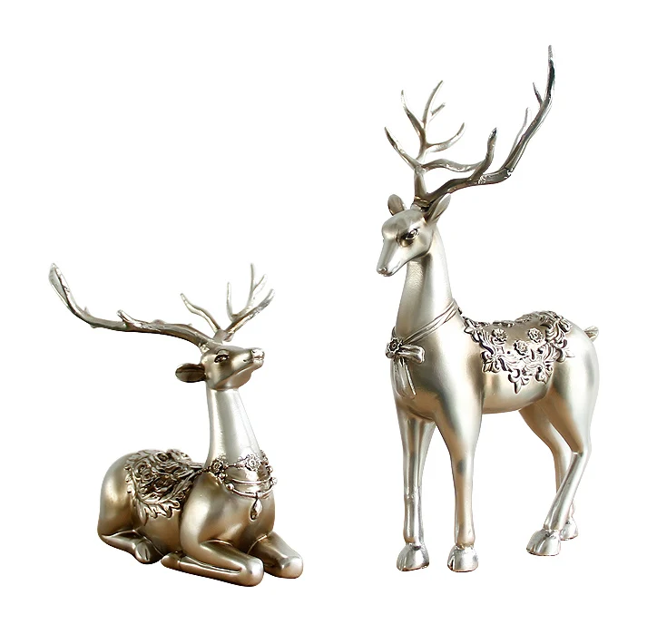 Reindeer sculpture Christmas decoration deer resin home decor decorative objects A0731