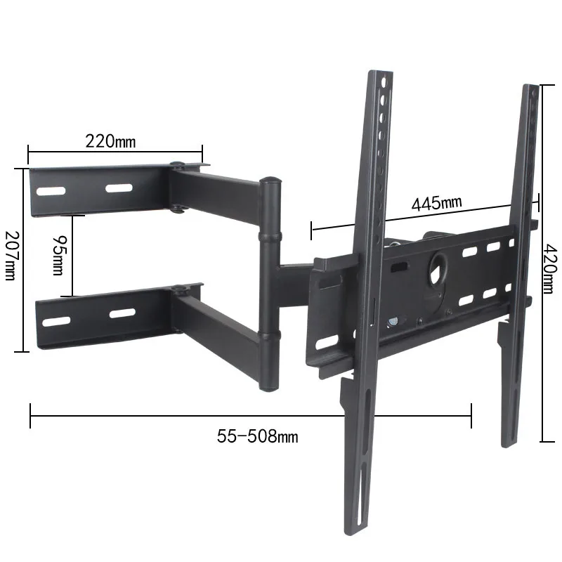 Stock Fast  Heavy Duty  Full Motion TV Wall Mount Bracket Tilt Swivel Corner TV Mount for smart hotel